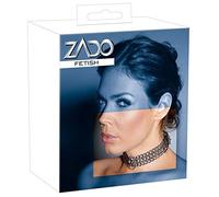 Zado Courroies Ras de Cou Métal et Cuir Noir