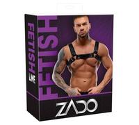 Zado Harnais Poitrine Cuir Noir