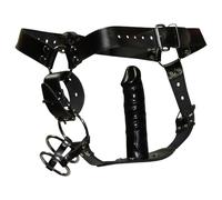 ZADO - String cuir, dildo et 3 anneaux pénis - L/XL