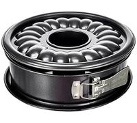 ZADO Zenker 7004 Deluxe Moule à Charnière avec Fond Plat et Fond à Cheminée Émail Noir Métallique Diamètre 27 cm