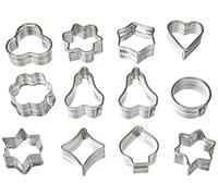 ZADO Zenker 7733 Pâtisserie Mini-Emporte-Pièce-Set Plaque de Tôle Argent 4 x 4 x 1,7 cm 12 Pièces
