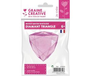 ZAELEROND Moule à Savon Triangulaire en Plastique Alimentaire pour Savon Diamant Triangle Fabriqué en France