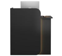 ZAFDZSW Petit Comptoir d’Accueil, Bureau Réception avec Tiroir Verrouillable pour Magasin, Boutique ou Commerce de Détail(Black,55.1in/140cm)