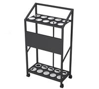 ZAFDZSW Porte-Queue de Billard en Métal, Support au Sol Pour 10/20 Queues, Pour Maison, Bureau, Salle de Jeux, Club(Black,10)