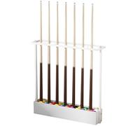 ZAFDZSW Support de Sol Pour Queue de Billard, Porte-queue et Accessoires de Billard pour Salle de Jeux, Clubs et Bars(White)