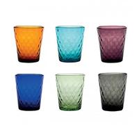 Zafferano Balloton Tumbler Set 6 Verres Eau de différentes Couleurs