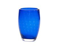 Zafferano Bolicante Lot de 6 verres faits à la main selon la tradition ancienne - Aspect bulles d'air - Bleu