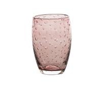 Zafferano Bolicante Lot de 6 Verres Tumbler en Verre Soufflé à la Bouche Couleur Améthyste avec Décoration à Bulles d'air Effet Tradition Muranaise Artisanale