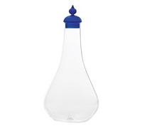 Zafferano Bouteille Collection Pirolo en verre borosilicate soufflé à la main couleur Bleu, design raffiné inspiré des échecs, élégance de la table
