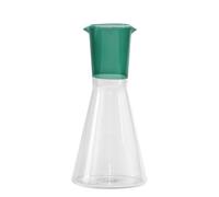 Zafferano Carafe Bicolore Collection Classy en Verre Borosilicaté Soufflé à la Main Couleur Vert Lac et Transparent Design Géométrique Sophistiqué