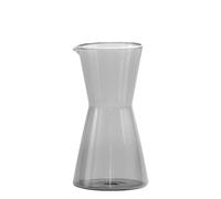 Zafferano Carafe Classy en Verre Borosilicaté Soufflé à la Main Gris, Design Géométrique Élégant et Ergonomique pour Service de Table Raffiné