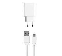 Zafferano - Chargeur de Batterie 1 A Poldina, Olivia, Ofelia, Dama, Alimentation + Câble Micro USB, CA 220-240V 50/60Hz - Blanc