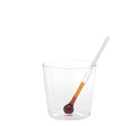 Zafferano Gobelet doseur Spritzometer Ensemble de 2 Verres + Distributeur de Spritz, Verre décoré, fabriqué en Italie Italia