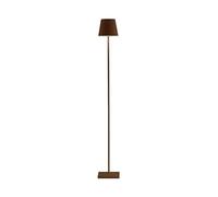 Zafferano, Lampada Poldina L, Lampadaire Rechargeable et Sans Fil avec Contrôle Tactile, Convient pour le Salon et l'Extérieur, Dimmer 2200-3000 K, Hauteur Réglable 52-122 cm, Couleur Corten