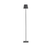 Zafferano, Lampada Poldina L, Lampadaire Rechargeable et Sans Fil avec Contrôle Tactile, Convient pour le Salon et l'Extérieur, Dimmer 2200-3000 K, Hauteur Réglable 52-122 cm, Couleur Gris Foncé