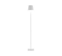 Zafferano, Lampada Poldina L, Lampadaire Rechargeable et Sans Fil avec Contrôle Tactile, Convient pour le Salon et l'Extérieur, Dimmer 2200-3000 K, Hauteur Réglable 52-122 cm, Couleur Blanc