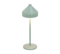 Zafferano, Lampe Amelie, Lampe de Table Rechargeable Sans Fil avec Contrôle Tactile, Convient pour Salon et Extérieur, Variateur, 2200-3000 K, Hauteur 34 cm, Couleur Vert Feuille