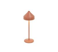 Zafferano, Lampe Amelie, Lampe de Table Rechargeable Sans Fil avec Contrôle Tactile, Convient pour Salon et Extérieur, Variateur, 2200-3000 K, Hauteur 34 cm, Couleur Terracotta
