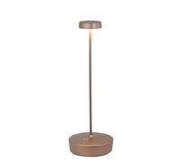 Zafferano Lampe de table LED Swap bronze mate, rechargeable et réglable avec une autonomie jusqu'à 12 heures