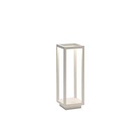Zafferano, Lampe Home Pro, Lampe de Table Rechargeable et Sans Fil avec Contrôle Tactile, Adaptée pour le Salon et l'Extérieur, Dimmer, 3000 K, Hauteur 29,4 cm, Couleur Blanc