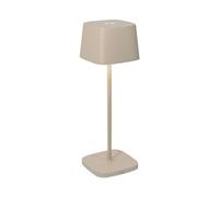 Zafferano Lampe de table Ofelia rechargeable sans fil tactile dimmable 29 cm sable