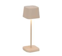 Zafferano, Lampe Ofelia Micro, Lampe de Table Rechargeable Sans Fil avec Contrôle Tactile, Convient pour Salon et Extérieur, Variateur, 2200-3000 K, Hauteur 20 cm, Couleur Sable