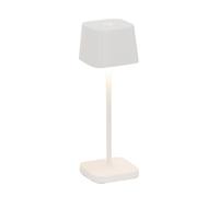 Zafferano, Lampe Ofelia Micro, Lampe de Table Rechargeable Sans Fil avec Contrôle Tactile, Convient pour Salon et Extérieur, Variateur, 2200-3000 K, Hauteur 20 cm, Couleur Blanche