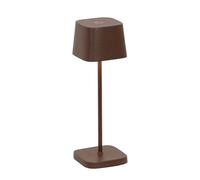 Zafferano, Lampe Ofelia Micro, Lampe de Table Rechargeable Sans Fil avec Contrôle Tactile, Convient pour Salon et Extérieur, Variateur, 2200-3000 K, Hauteur 20 cm, Couleur Corten
