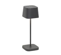 Zafferano, Lampe Ofelia Micro, Lampe de Table Rechargeable Sans Fil avec Contrôle Tactile, Convient pour Salon et Extérieur, Variateur, 2200-3000 K, Hauteur 20 cm, Couleur Gris Foncé
