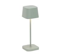 Zafferano, Lampe Ofelia Micro, Lampe de Table Rechargeable Sans Fil avec Contrôle Tactile, Convient pour Salon et Extérieur, Variateur, 2200-3000 K, Hauteur 20 cm, Couleur Sauge