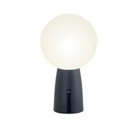 Zafferano Lampe de table Olimpia Pro – Rechargeable sans fil, Tactile, 3000K, 26 cm, Gris foncé