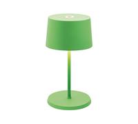 Zafferano, Lampe Olivia Mini, Lampe de Table Portable et Rechargeable avec Contrôle Tactile, Adaptée pour le Salon et l'Extérieur, Dimmer 2700-3000 K, Hauteur 22 cm, Couleur Vert