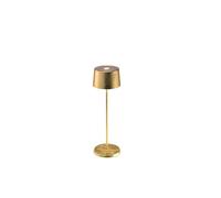 Zafferano Lampe de table Olivia Pro, Feuille d'or, rechargeable, tactile, dimmable 2700–3000K, H35cm