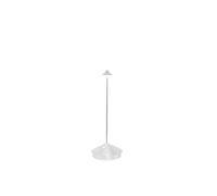 Zafferano, Lampe Pina avec Feuille d'Argent, Lampe de Table Rechargeable et Sans Fil avec Contrôle Tactile, Utilisable comme Lampe d'Intérieur, Dimmer 2200-3000 K, Hauteur 29 cm