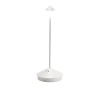 Zafferano, Lampe Pina Pro, Lampe de Table Rechargeable et Sans Fil avec Contrôle Tactile, Convient pour le Salon et l'Extérieur, Dimmer, 2700 K, Hauteur 29 cm, Couleur Blanc