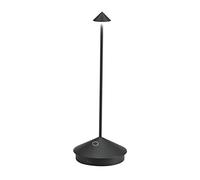 Zafferano, Lampe Pina Pro, Lampe de Table Rechargeable et Sans Fil avec Contrôle Tactile, Convient pour le Salon et l'Extérieur, Dimmer, 2700 K, Hauteur 29 cm, Couleur Noir