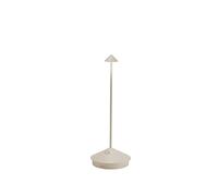 Zafferano, Lampe Pina Pro, Lampe de Table Rechargeable et Sans Fil avec Contrôle Tactile, Convient pour le Salon et l'Extérieur, Dimmer, 2700 K, Hauteur 29 cm, Couleur Sable