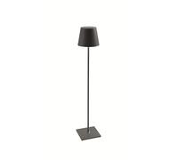 Zafferano, Lampe Poldina XXL, Lampe de Sol Rechargeable et Sans Fil avec Contrôle Tactile, Adaptée pour le Salon et l'Extérieur, Dimmer 2700-3000 K, Hauteur Réglable 69-150 cm, Couleur Gris Foncé