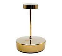 Zafferano, Lampe Swap Mini avec Finition Or Brillant, Lampe de Table Rechargeable et Sans Fil avec Contrôle Tactile, Utilisable comme Lampe d'Intérieur, Dimmer, 2700 K, Hauteur 14,8 cm