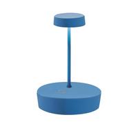 Zafferano, Lampe Swap Mini, Lampe de Table Rechargeable et Sans Fil avec Contrôle Tactile, Adaptée pour le Salon et l'Extérieur, Dimmer, 2700 K, Hauteur 14,8 cm, Couleur Bleu Capri
