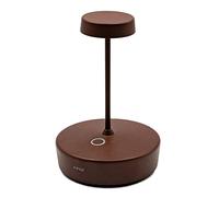 Zafferano, Lampe Swap Mini, Lampe de Table Rechargeable et Sans Fil avec Contrôle Tactile, Convient pour Salon et Extérieur, Dimmer, 2700 K, Hauteur 14,8 cm, Couleur Corten
