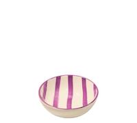 Zafferano Lot de 6 Bols Collection Lido Rayures en Céramique Artisanale Fabriquée à la Main en Italie Couleur Violet Diamètre Standard Design Élégant