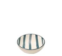 Zafferano Lot de 6 Bols Lido Righe en Céramique Artisanale Italienne Couleur Gris Design Vertical Élégant et Moderne pour Service de Table 6x
