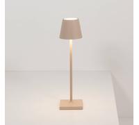 Zafferano Lampe de table Poldina Micro rechargeable sans-fil tactile 2200-3000K sable 27,5cm