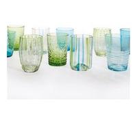 Melting Pot 6 Verres Assortis Aigue-marine Vert