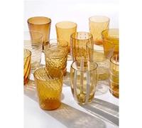ZAFFERANO Melting Pot 6 Verres Assortis Ambre