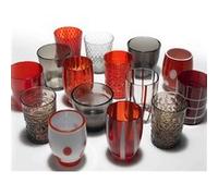 ZAFFERANO Melting Pot 6 Verres Assortis Rouge/Gris Rouge G