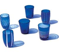 ZAFFERANO Melting Pot 6 Verres Assortis Bleu