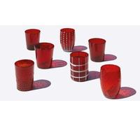 Zafferano Melting Pot MP00111 Lot de 6 verres assortis Rouge