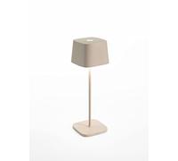 Zafferano Ofelia - Lampe de table à LED à intensité variable, Protection IP65, Utilisation intérieure/extérieure, Chargeur Micro USB, H30cm, prise UE, 2,2W - Sable ZAFOFELIA-SAB